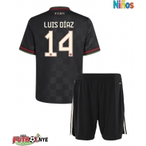 Camiseta Bayern Munich Luis Diaz #14 Tercera Equipación para niños 2025-26 manga corta (+ pantalones cortos)